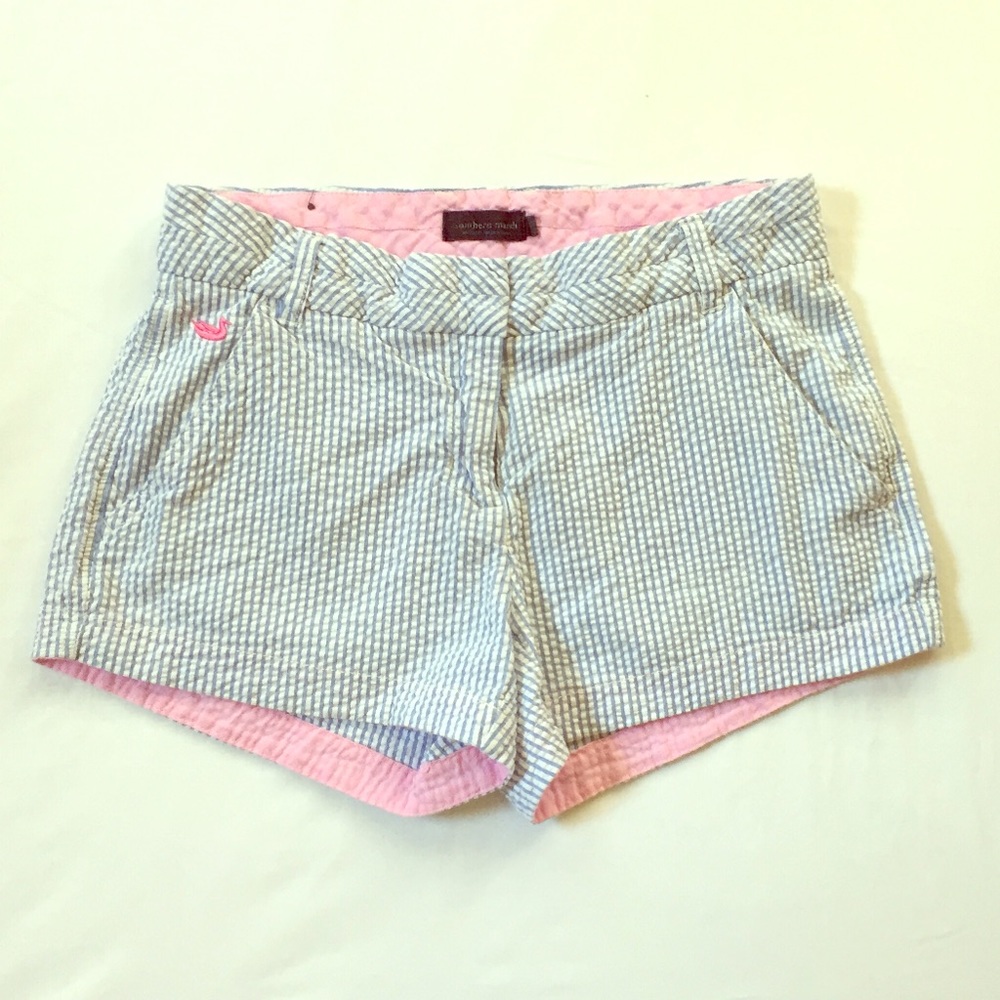 Southern Marsh Striped Gingham Shorts 2 VGUC